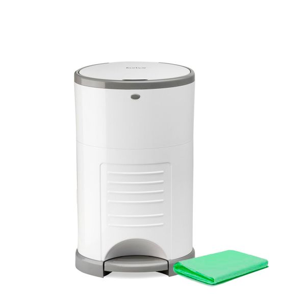 Pack poubelle à couches blanche 16L + 4 recharges anti-odeurs