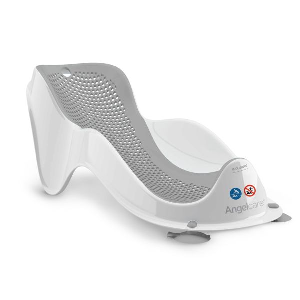 Transat de bain Fit gris et anneau de bain gris