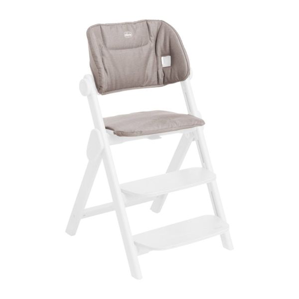 Chaise haute Meraviglia Ebony + Coussin de siège Meraviglia sandshell