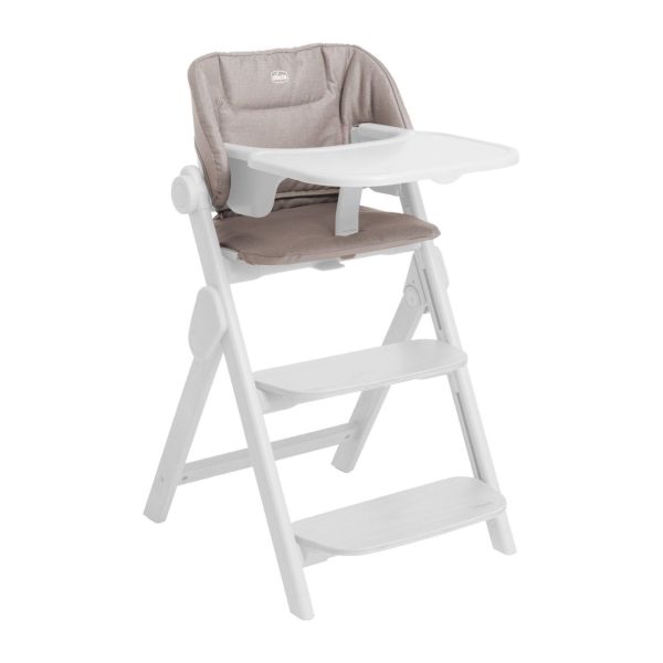 Chaise Haute Meraviglia Milk + Coussin de siège Meraviglia sandshell