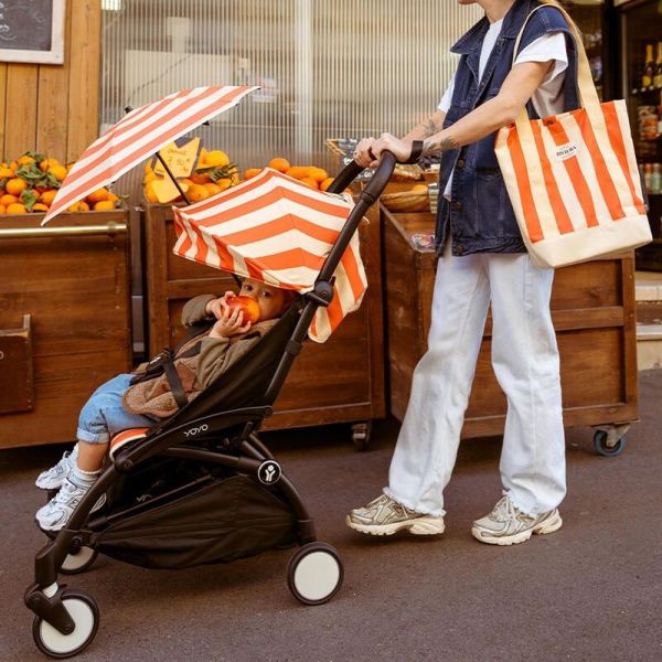 Kit d'été poussette YOYO 3 avec ombrelle, assise pack 6+ et sac tote bag Capri - Edition limitée Riviera