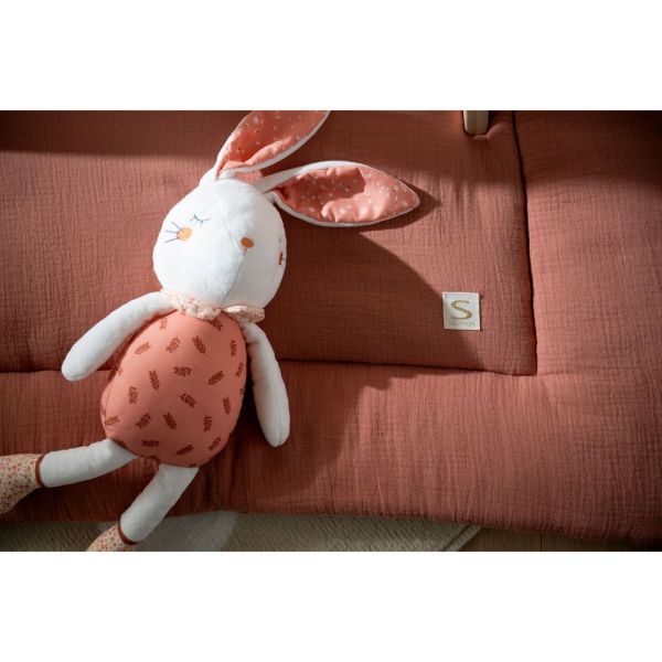 Tapis de parc et arche d'éveil avec jouets uni Terracotta