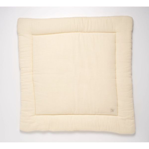 Tapis de parc et arche d'éveil avec jouets uni vanilla