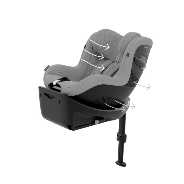 Siège auto Sirona G3 i-Size rotatif Tissu Plus Stone Grey