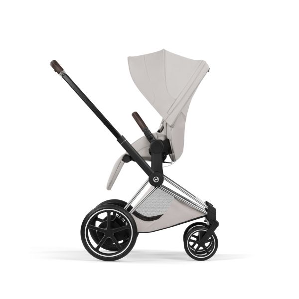 Poussette électrique e-Priam 3 City Grey châssis Chrome