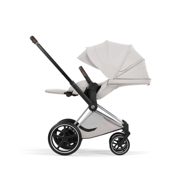 Poussette électrique e-Priam 3 City Grey châssis Chrome