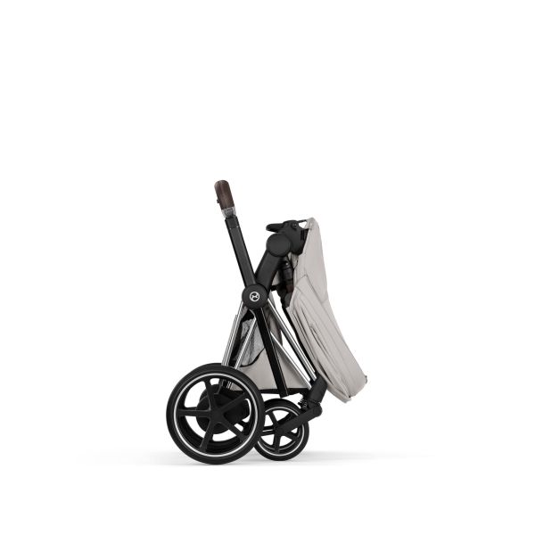 Poussette électrique e-Priam 3 City Grey châssis Chrome