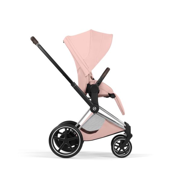 Poussette électrique e-Priam 3 Peach Pink châssis Chrome