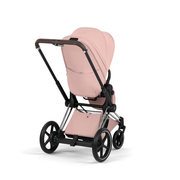 Poussette électrique e-Priam 3 Peach Pink châssis Chrome