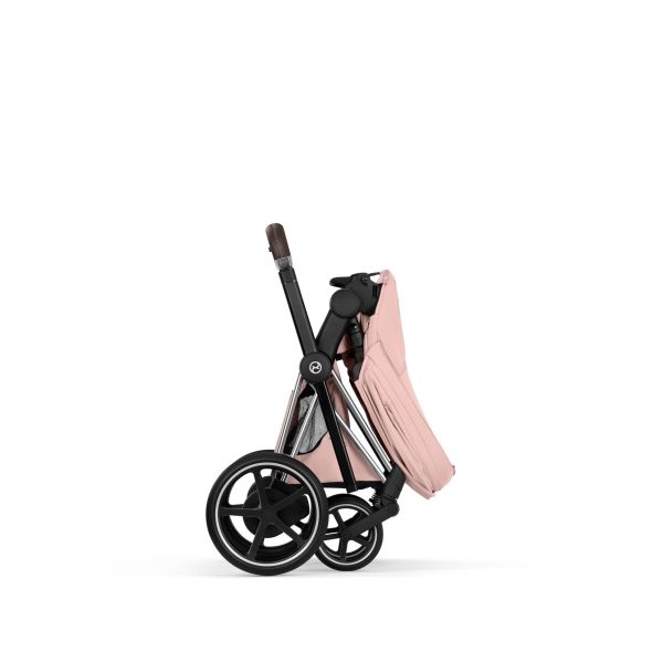 Poussette électrique e-Priam 3 Peach Pink châssis Chrome