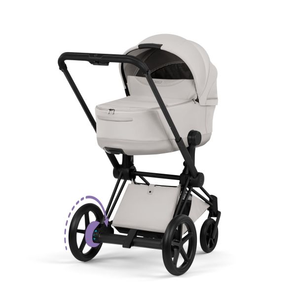 Poussette électrique e-Priam 3 City Grey châssis Matt Black