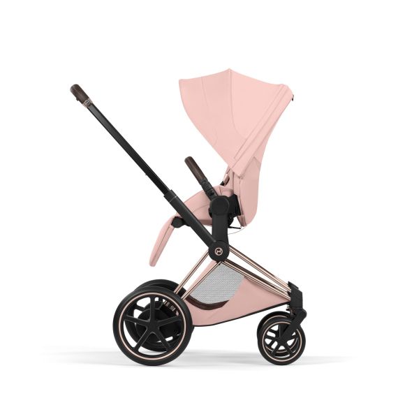 Poussette électrique e-Priam 3 Peach Pink châssis Rosegold