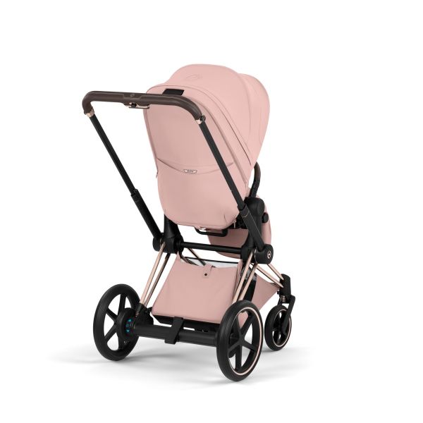 Poussette électrique e-Priam 3 Peach Pink châssis Rosegold