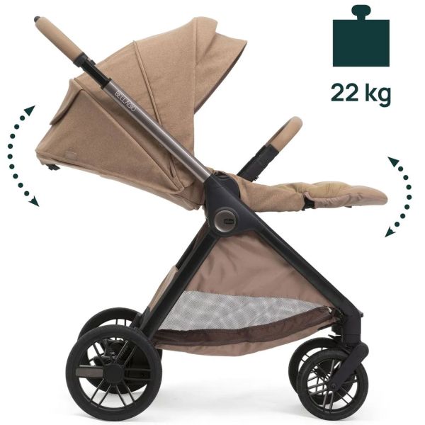 Poussette duo Belllagio 2 Black satin + Siège auto Kory Essential