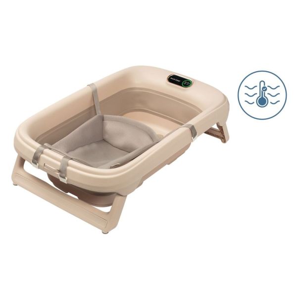 Baignoire Indigo Plus + Insert nouveau-né Muted Terra + Support de baignoire