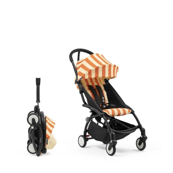 Poussette YOYO 3 châssis noir Pack 6+ Capri - Edition limitée Riviera