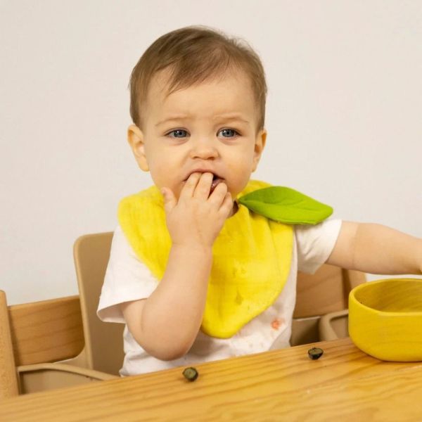 Bavoir bébé coton bio Lou The Lemon