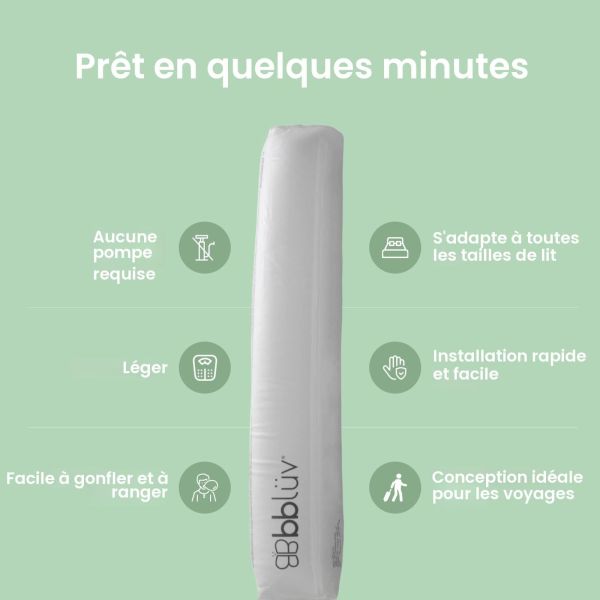 Lot de 2 barrières de lit gonflables Bumps