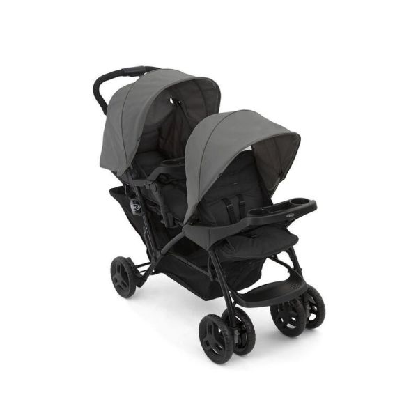 Poussette duo Stadium double Titanium + 2 sièges auto SnugEssentials Midnight
