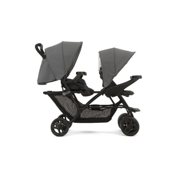 Poussette duo Stadium double Titanium + 2 sièges auto SnugEssentials Midnight
