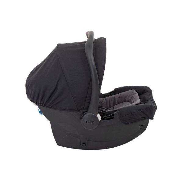 Poussette duo Stadium double Black grey + 2 sièges auto SnugEssentials Midnight