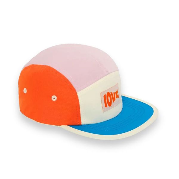 Casquette enfant 5 panel rose anti-UV UPF50+