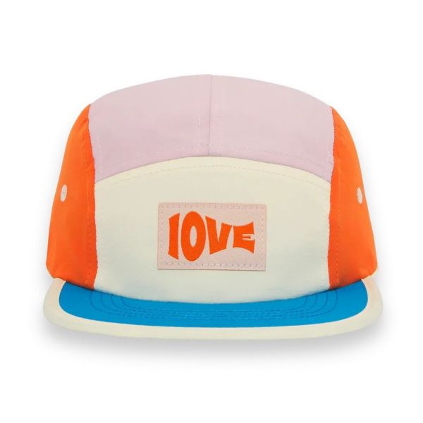 Casquette enfant 5 panel rose anti-UV UPF50+