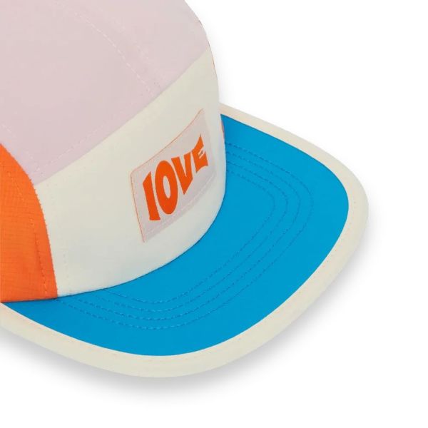 Casquette enfant 5 panel rose anti-UV UPF50+