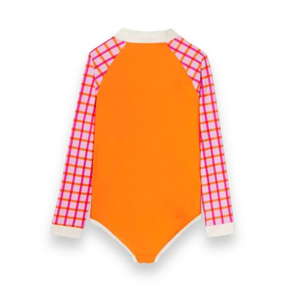 Combinaison bébé anti-UV tartan rouge UPF50+
