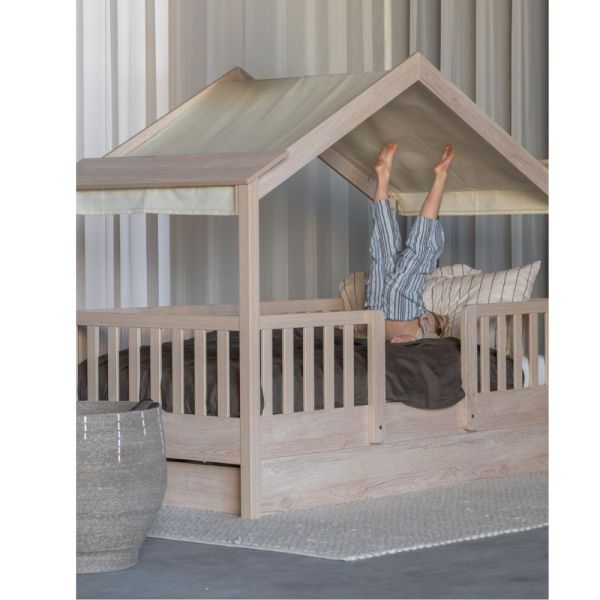 Pack lit cabane évolutif 90x200 cm avec toit Chalet butter
