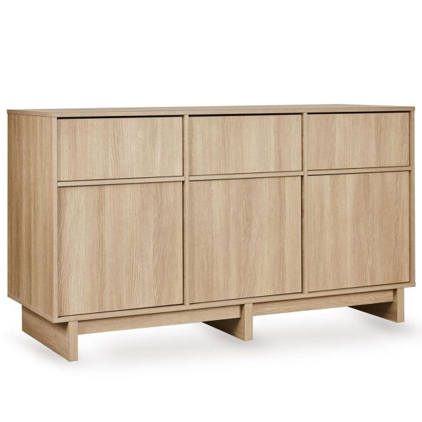 Chambre duo Kyo lit bébé évolutif 70 x 120 cm + commode XL - Honey Ash