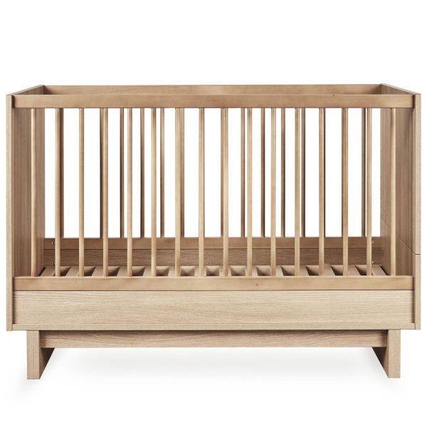 Chambre duo Kyo lit bébé évolutif 70 x 120 cm + commode XL - Honey Ash