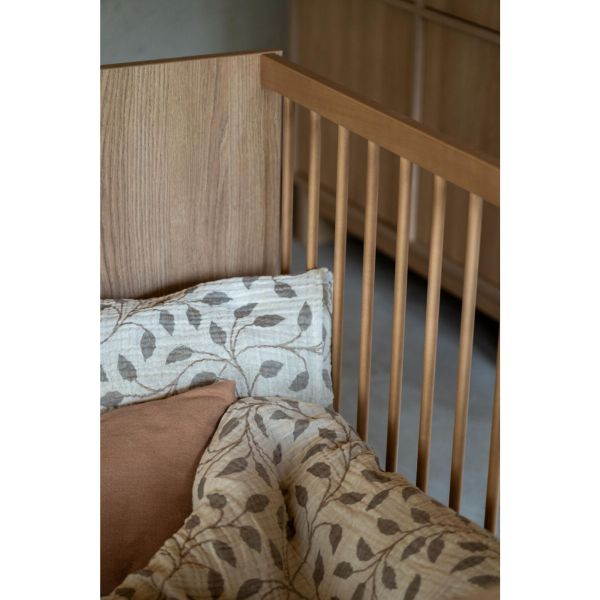 Chambre duo Kyo lit bébé évolutif 70 x 120 cm + commode XL - Honey Ash