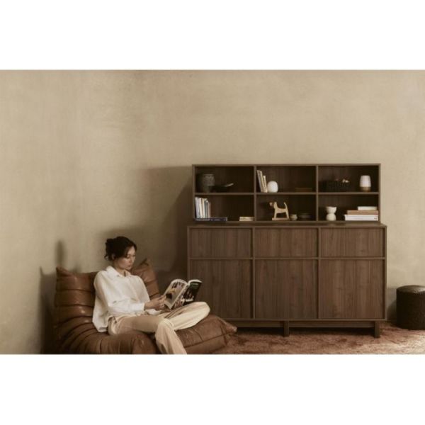 Chambre duo Kyo lit bébé évolutif 70 x 140 cm + commode XL - Walnut