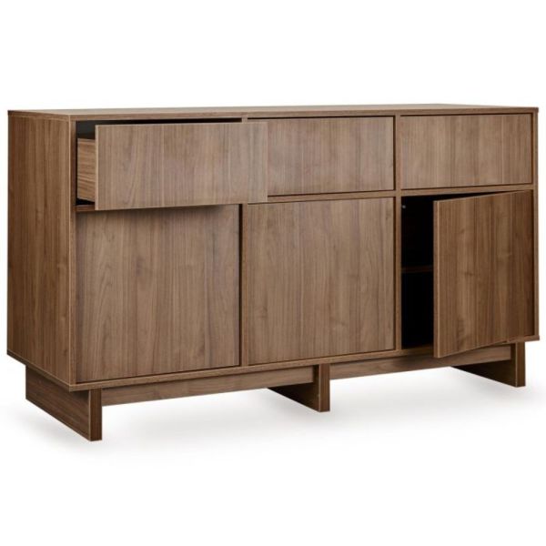 Chambre duo Kyo lit bébé évolutif 70 x 140 cm + commode XL - Walnut