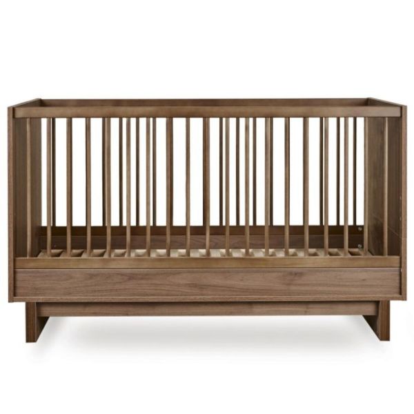 Chambre duo Kyo lit bébé évolutif 70 x 140 cm + commode XL - Walnut