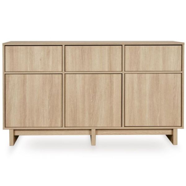 Chambre duo Kyo lit bébé évolutif 70 x 140 cm + commode XL - Honey Ash