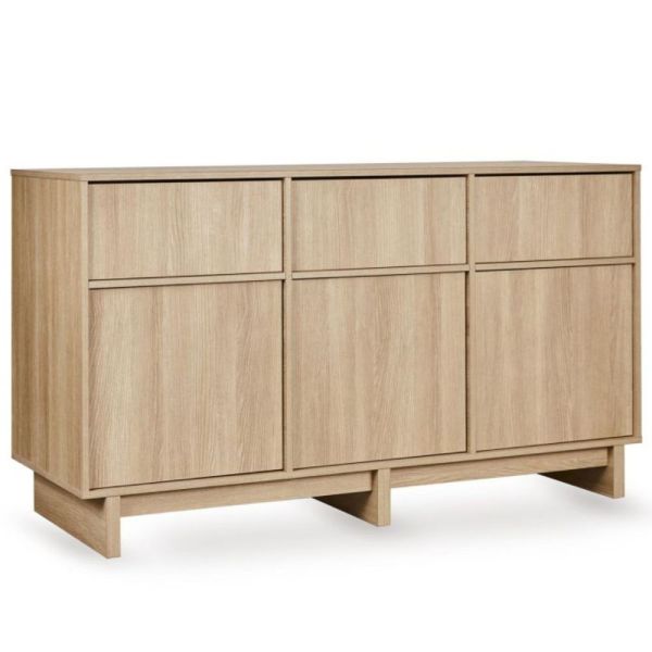 Chambre duo Kyo lit bébé évolutif 70 x 140 cm + commode XL - Honey Ash