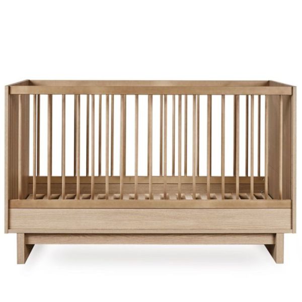 Chambre duo Kyo lit bébé évolutif 70 x 140 cm + commode XL - Honey Ash