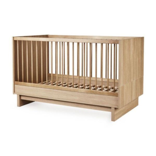 Chambre duo Kyo lit bébé évolutif 70 x 140 cm + commode XL - Honey Ash