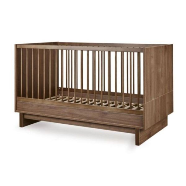 Chambre duo Kyo lit bébé évolutif 70 x 140 cm + commode - Walnut