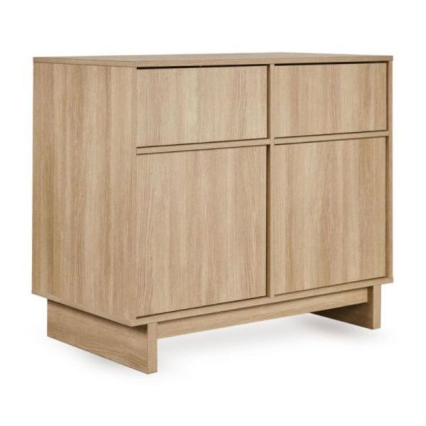Chambre duo Kyo lit bébé évolutif 70 x 140 cm + commode - Honey Ash