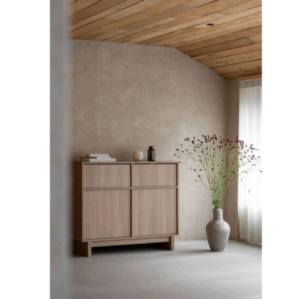 Chambre duo Kyo lit bébé évolutif 70 x 140 cm + commode - Honey Ash