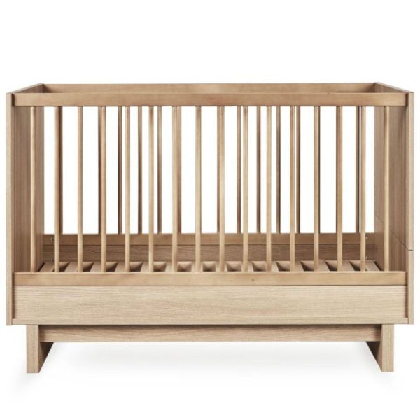 Chambre duo Kyo lit bébé évolutif 70 x 120 cm + commode - Honey Ash