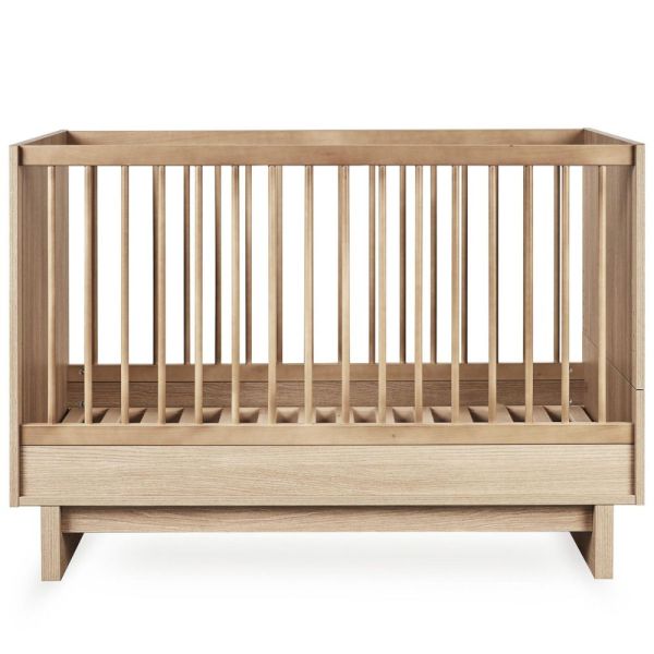 Chambre bébé trio Kyo lit 70 x 120 cm + commode XL + armoire Honey Ash