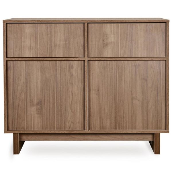 Chambre bébé trio Kyo lit 70 x 120 cm + commode + armoire XL Walnut