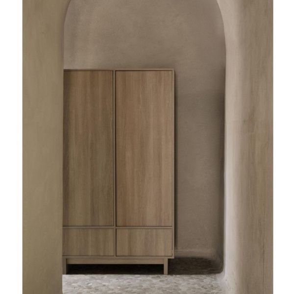 Chambre bébé trio Kyo lit 70 x 120 cm + commode + armoire XL Honey Ash
