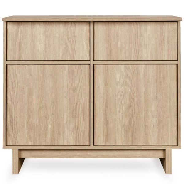 Chambre bébé trio Kyo lit 70 x 120 cm + commode + armoire XL Honey Ash