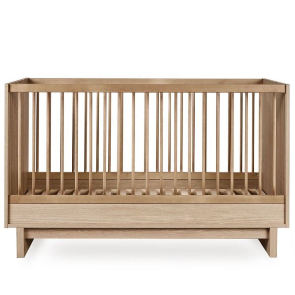 Chambre bébé trio Kyo lit 70 x 140 cm + commode + armoire XL Honey Ash