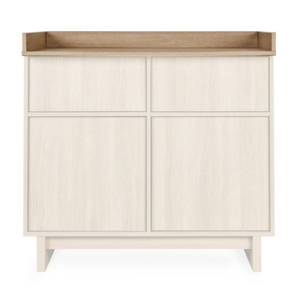 Chambre bébé trio Kyo lit 70 x 140 cm + armoire XL + commode XL avec plan à langer Honey Ash